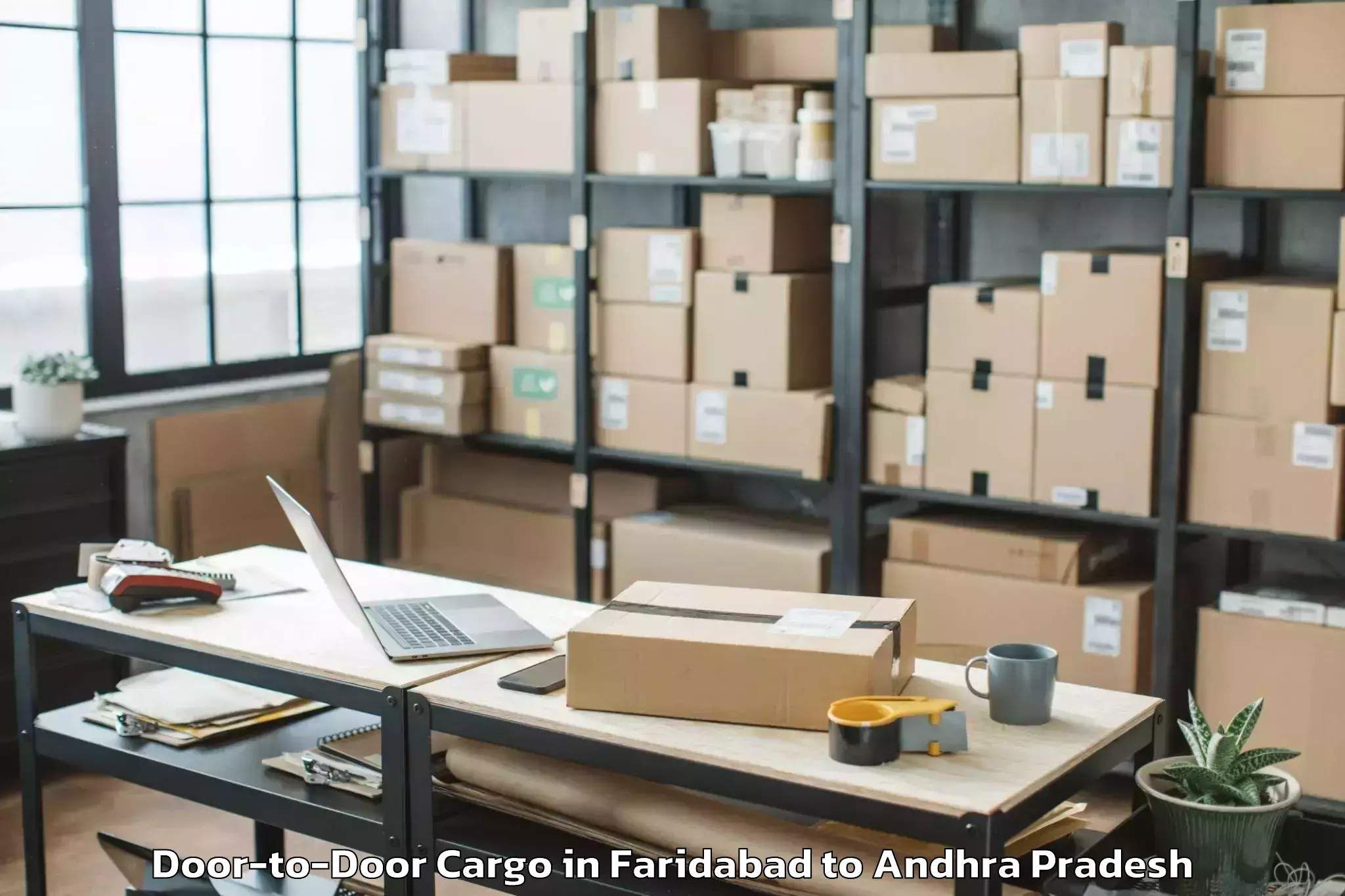 Professional Faridabad to Veerullapadu Door To Door Cargo